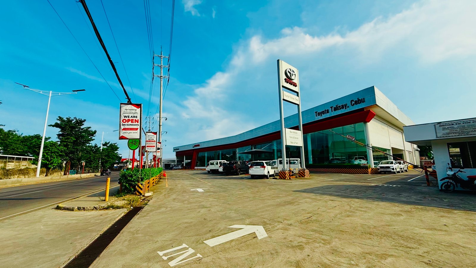 Entrance of Toyota Lawaan, along SRP Lawaan which has commercial lot for sale along the road in Talisay Cebu