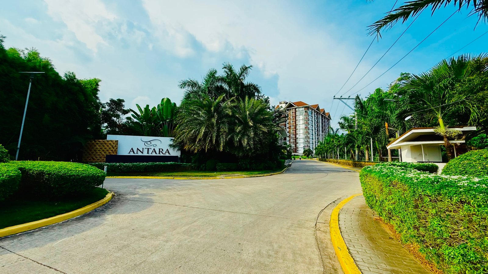 Entrance view of Antara Residences Condominium, which has condo for sale in Talisay Cebu
