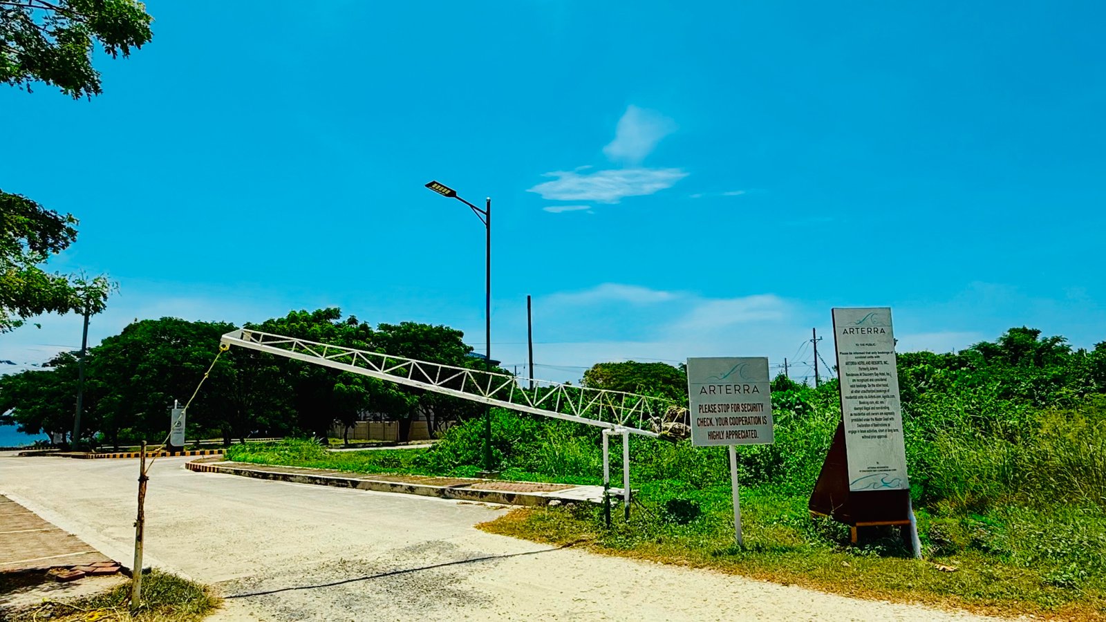 Unfinished entrance of Arterra Residences in Punta Engano, which has available residential lot for sale in Lapulapu