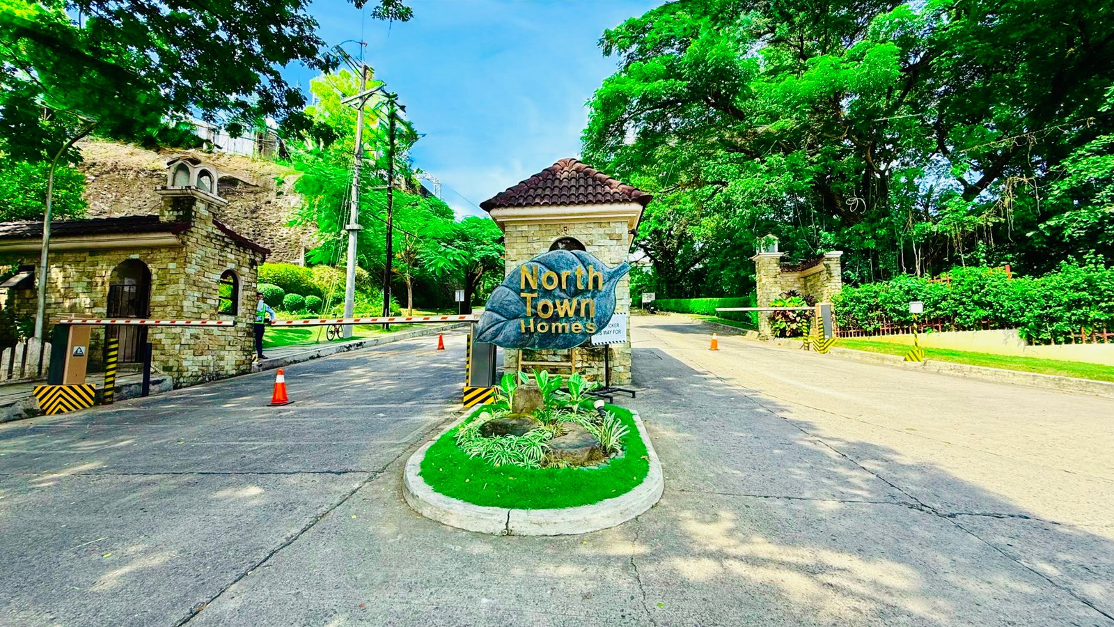 Entrance of North Town homes, a subdivision which has residential lot for sale in Mandaue