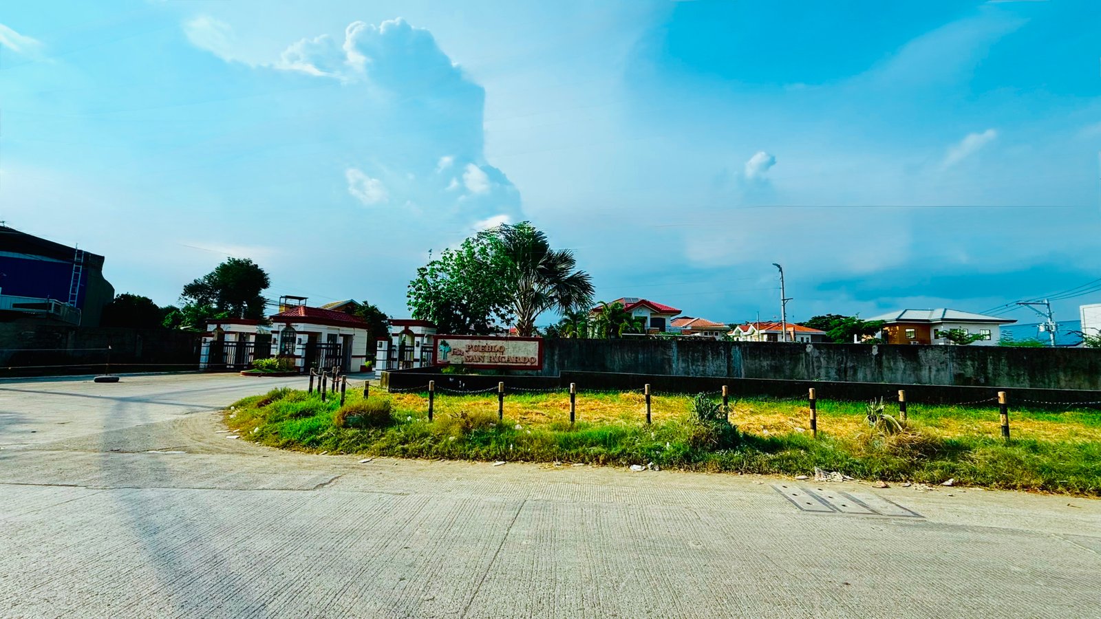 Entrance of Pueblo San Ricardo, a subdivision which has residential lot for sale in Talisay Cebu